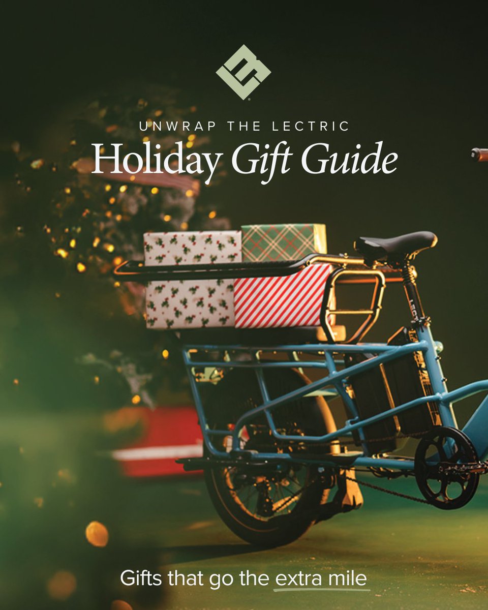 lectricebikes's tweet image. Give a gift that’s ready to go the distance this holiday season! 🎄

Our curated Gift Guide makes it easy to find the perfect eBike or accessory for every explorer, adventurer, and rider on your nice list this winter. 🎁 

Gifts that go the extra mile ➡️ lectricebikes.com/pages/gift-gui…