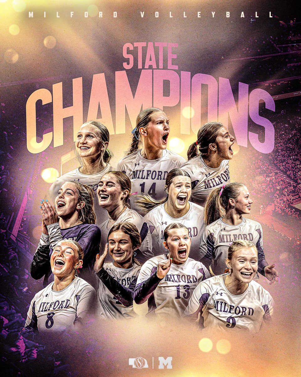 🏐2025 C-1 NSAA VOLLEYBALL STATE CHAMPIONS🏐

For the first time school history the Milford Eagles win a Girls State Title! The Eagles defeat Holdrege in four sets. Congratulations ladies!!! 

🌟: Graphic Created by Avery Carter