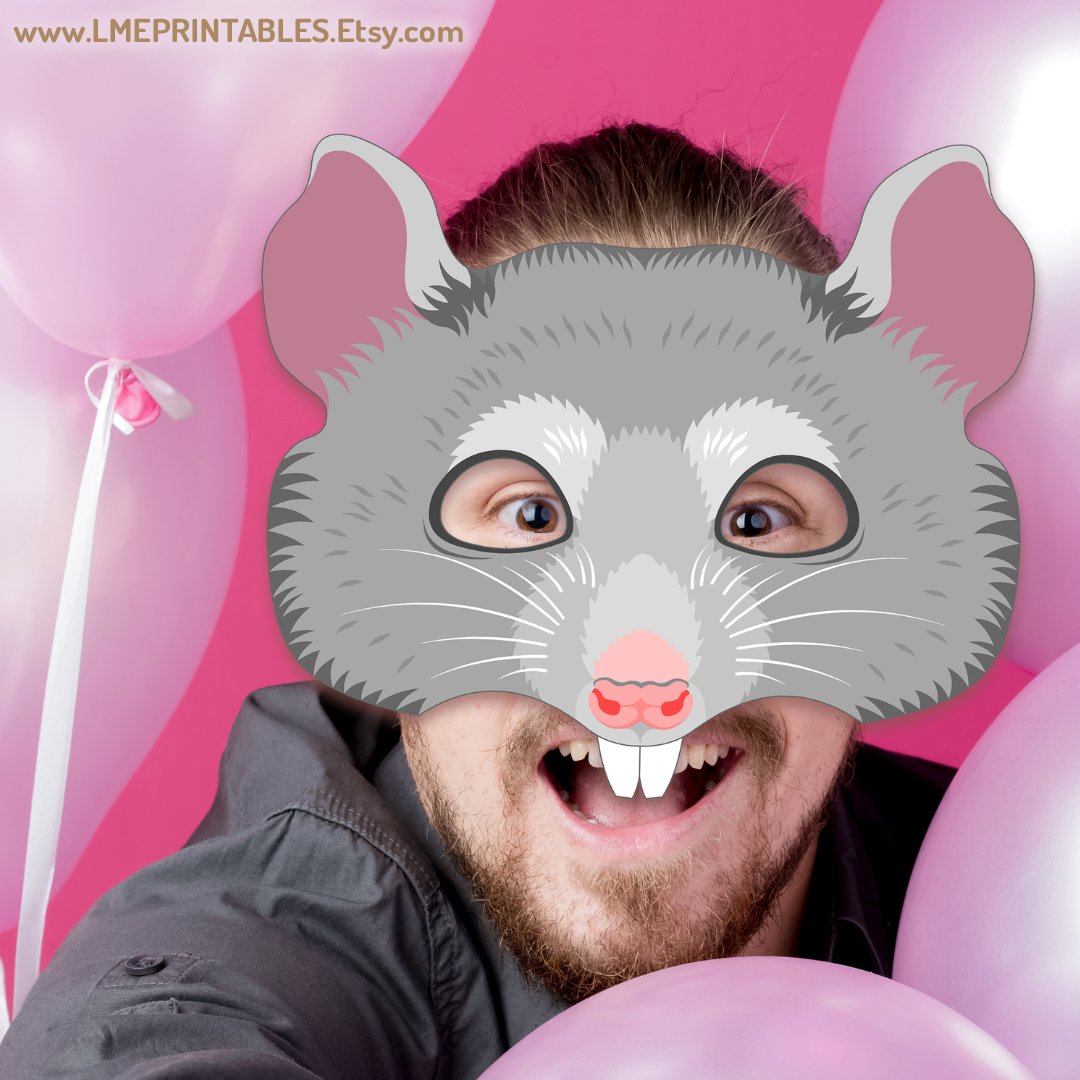 lmeprintables's tweet image. Rat Mask Printable Halloween Costume Animal Mouse Sewer Rat Chinchilla Children Party Favor Game Potoroo Birthday Rodent Adult Kid Carnival etsy.me/4hPEwSQ via @Etsy #ratmask #mousemask #lastminutecotumes #schoolactivity #animalmask #animalcostumes #partymasks #ratcostume