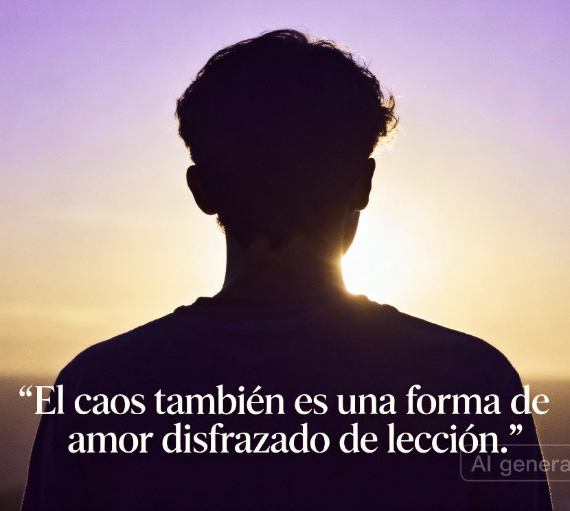 FranzMejiaV's tweet image. A veces el universo te rompe… no para destruirte, sino para moldearte en la versión que pediste ser. Confía. El caos también es una forma de amor disfrazado de lección. 
#EnergíaPositiva #PoderInterior #DespertarEspiritual #LeyDeAtracción  #Vibras #CrecimientoPersonal #Universo
