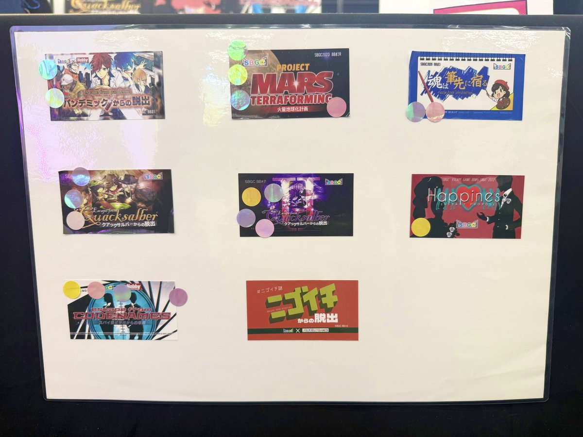 chibimari0822's tweet image. #SBGC
#ナゾトキマーケット

大仲は、わっさんと売り子さんしてます！
SBGCブース「Ca5」でお待ちしてます！

再演希望アンケートも実施ちう！
次回公演は何になるかな〜〜〜！！

SBGC謎解きグッズは比較的ワンコインで買えちゃうぞ！
ぜひぜひGETしてください♡