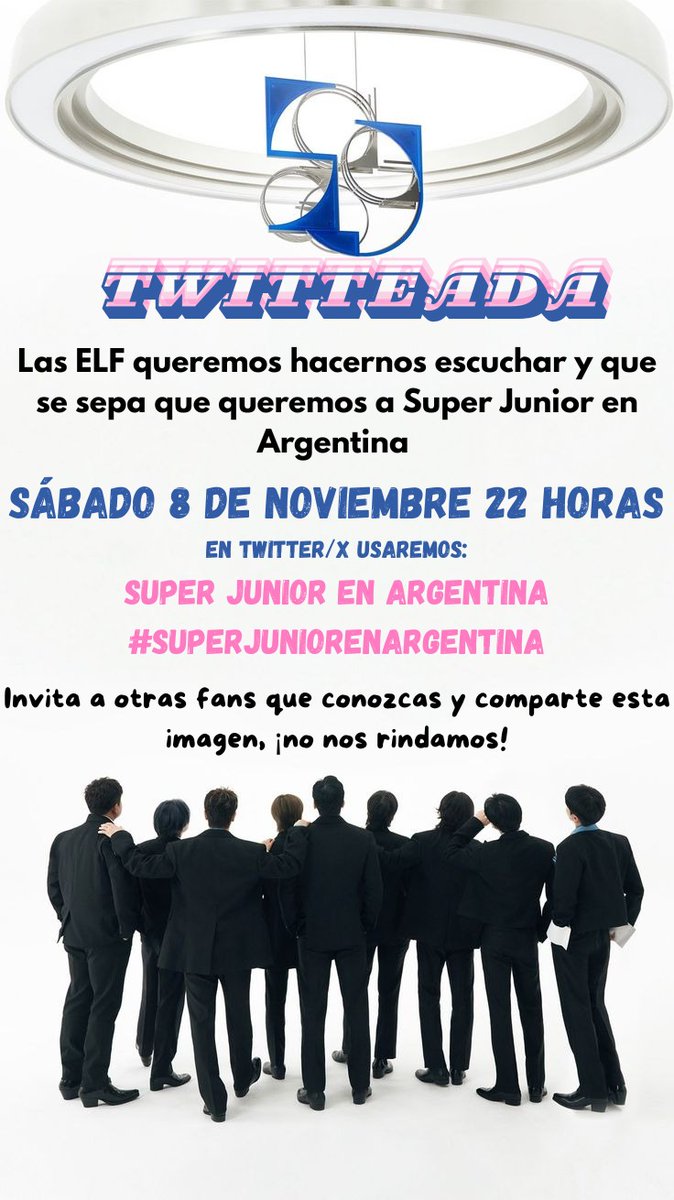 anycocaa's tweet image. Vamos arrancando

SUPER JUNIOR EN ARGENTINA #babycomeback 🥲