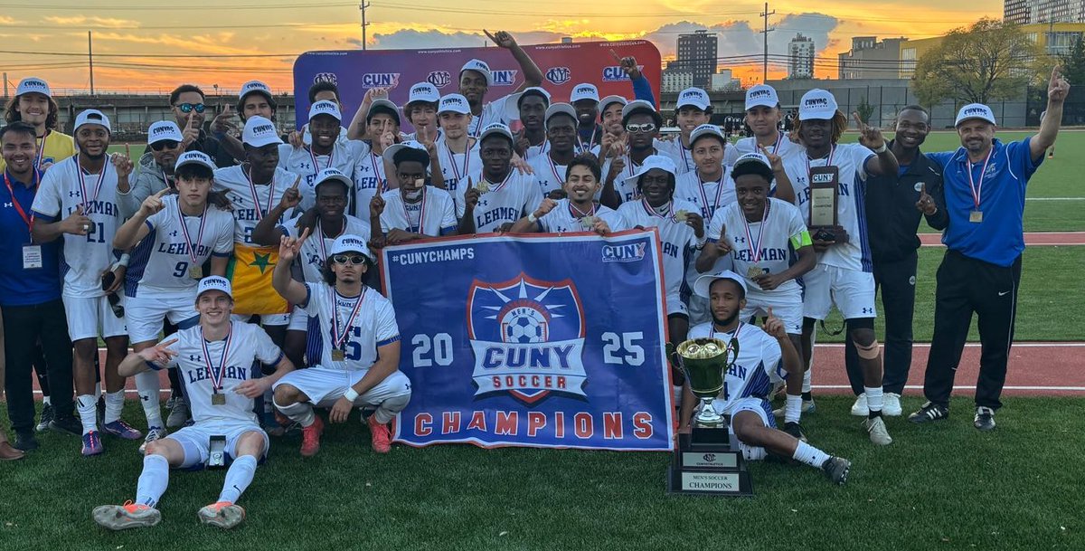 Steve1T's tweet image. Congrats to @LehmanSports men’s soccer team for capturing its 6th @CUNYAC Championship in history today &amp;amp; advanced to the NCAA D3 Tournament after defeating @CCNYSports, 1:0, in the final. 👏
#CUNYCHAMPS