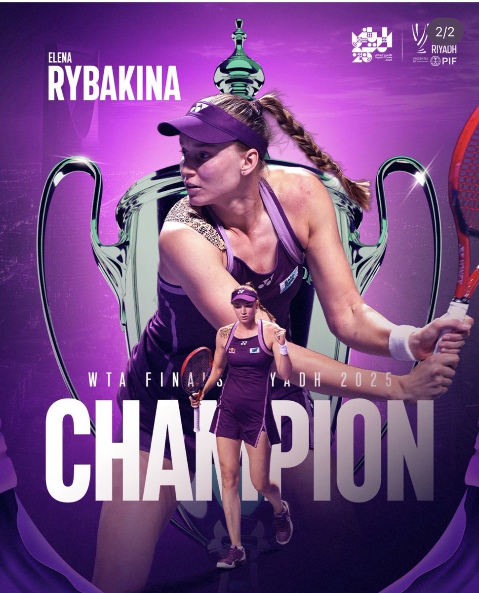 Great week with a memorable ending. Super proud and honored to be part of this team.
#teamrybakina