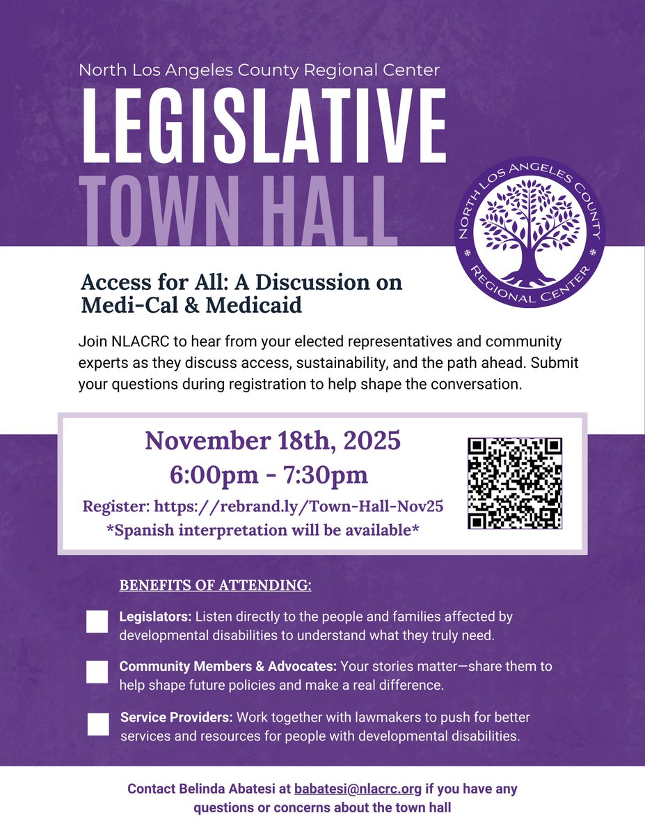 NLACRC's tweet image. 📣 Join us Nov 18 for a virtual town hall on Medi-Cal &amp;amp; Medicaid.
🕕 6–7:30 PM | 🗣️ Spanish available
🎟️ Register: rebrand.ly/Town-Hall-Nov25
👥 Hear from leaders, share your story, shape the future.