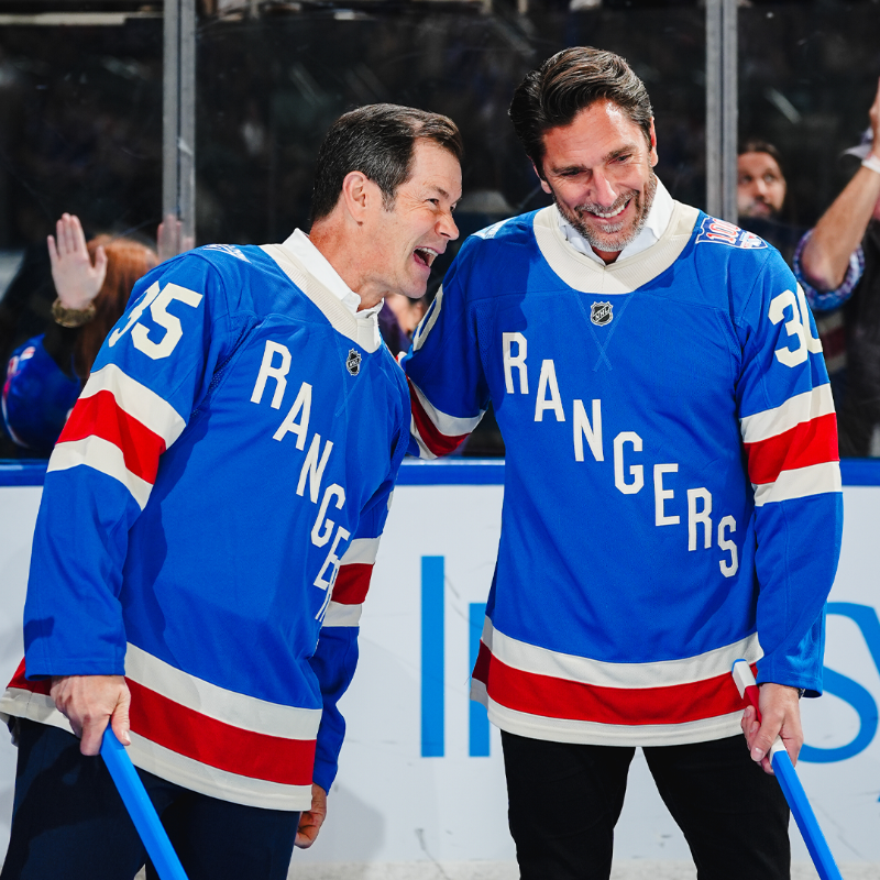 NYRangers's tweet photo. Celebrating a few #NYR legends who turned defining moments into core memories ️💙❤️