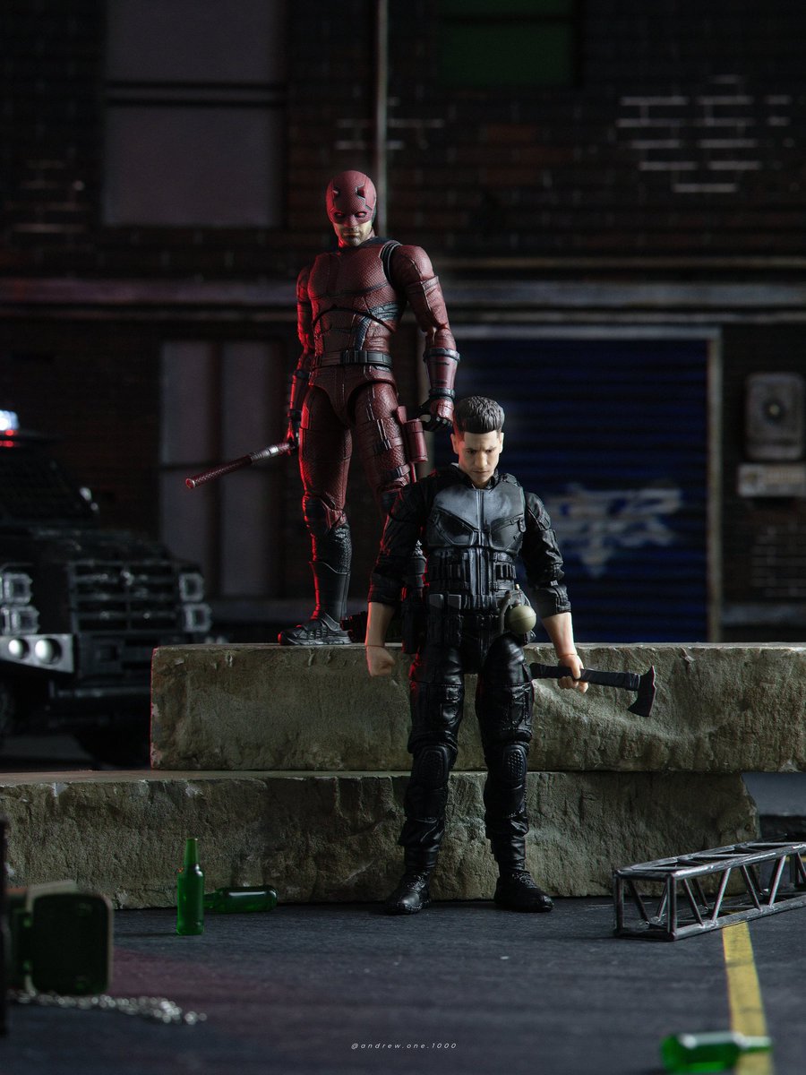 andrewone1000's tweet image. Marvel Legends 📷 Daredevil &amp;amp; Punisher

#toyphotography 
#hasbropulse