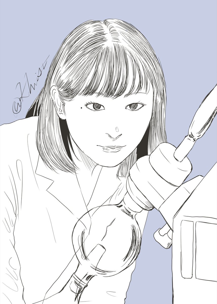 『見てる時は突沸しないのになー。』
#白衣 #化学 #理系イラスト #イラスト #エバポ #ロータリーエバポレーター