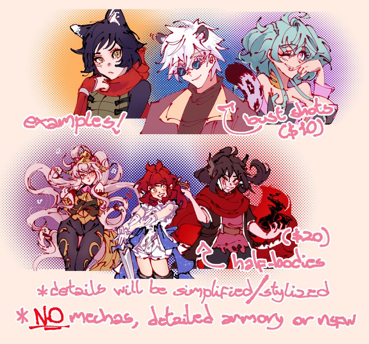 crayaks's tweet photo. 📣 KO-FI COMMS FOR DOODLES OPEN!!
(RTs are very appreciated ♥️)

flowy, colored simple doodles of characters (human &amp; furries) as requested with visual reference for the prices below!
10$ for bust shots; 20$ for half-body (+10$ for ONE extra char.)

https://t.co/aUktNPHYkr https://t.co/K4QfhWI9Dm