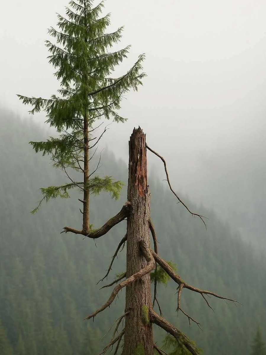 tw_donbrilliant's tweet image. Even in brokenness, nature finds a way to thrive, reminding us of resilience and the enduring power of life🌲
#NatureHeals #Resilience #ForestMagic
