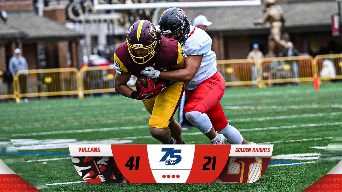 FB: Vulcans score three touchdowns in fourth quarter to surge past Gannon, finish t-third in PSAC West standings

🏈 Agenor 153 rush yds, 3 TDs
🏈 Williams 69 PR ret TD
🏈 Powell, Sangster 10 tkls
🏈 Hobbs 44 FR TD

🔗 tinyurl.com/mvdemdts

NEXT: Saturday at Shippensburg, 1PM