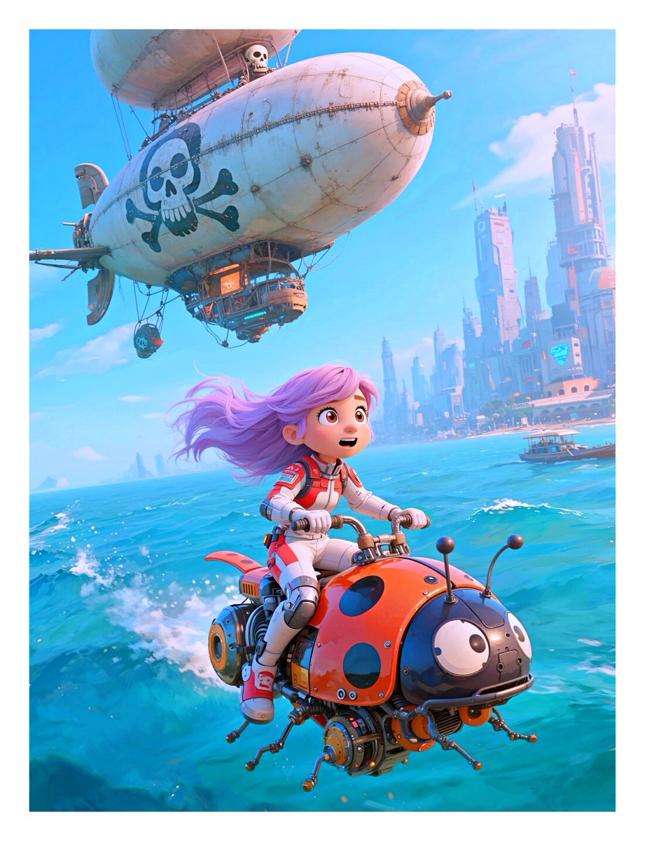 Ladybug Rider and Skull Airship
テントウムシライダーとドクロマークの飛空艇

#土日はフォロワーさんが増えるらしい