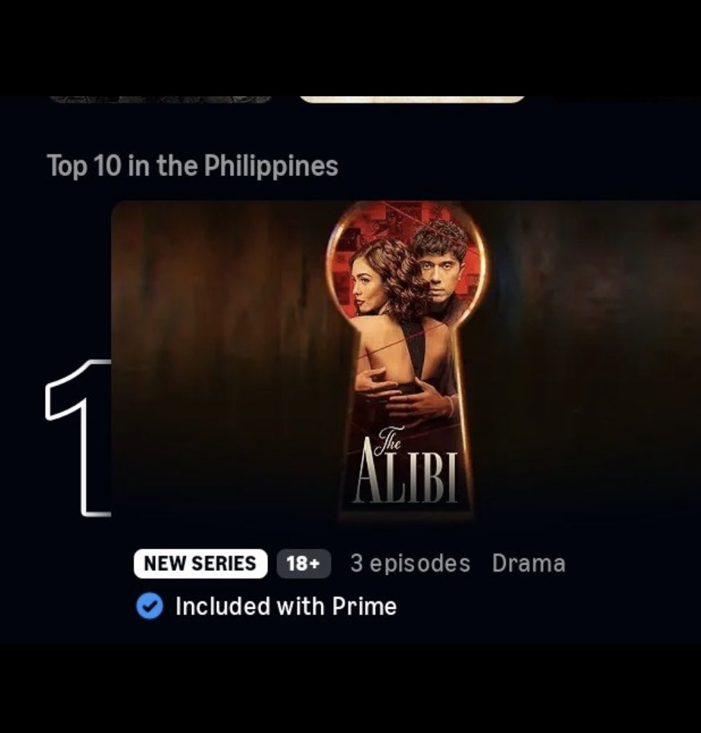 CONGRATULATIONS to the whole The Alibi Team!!!

TOP 1. PERIOD. 🔥 The Alibi is eating up Prime Video!