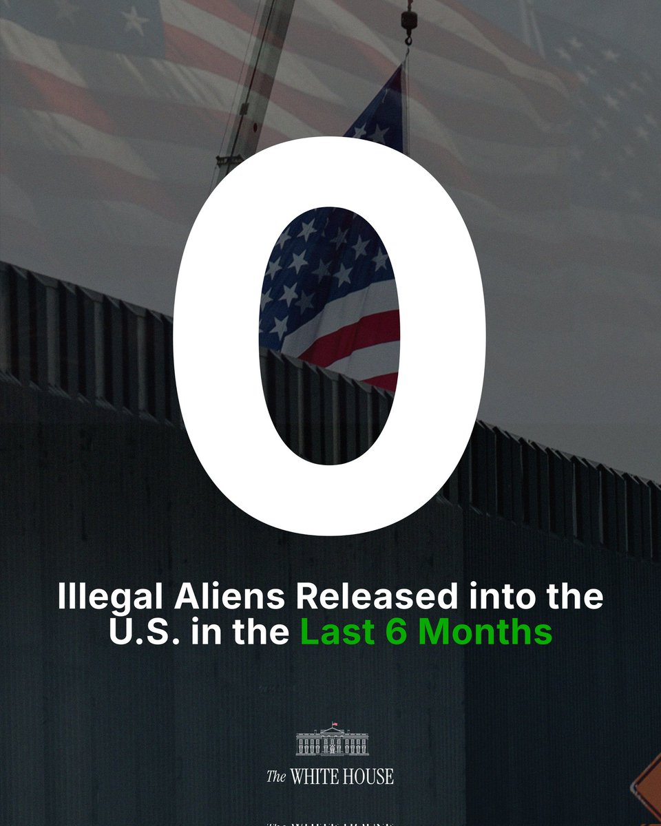QLiberators's tweet image. 6 months in a row of ZERO illegal border crossings. 🇺🇸

ALL WE NEEDED WAS A NEW PRESIDENT.