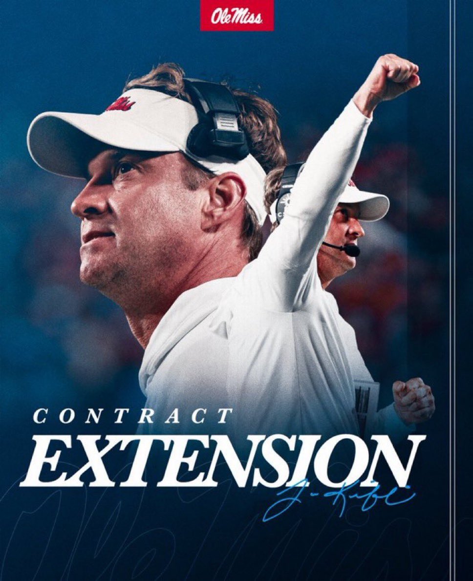 No3sports's tweet image. 🚨BREAKING: Lane Kiffin and Ole Miss agree to a 4year/$4Million dollar extension running through 2035.
(Via @PeteNokos_) 

Kiffin will make $12M per year at Ole Miss. Looks like Lane has found is home 🏠