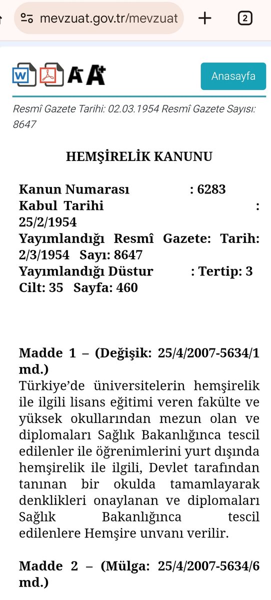 Sıkıştıkça hemşire diye sayıklıyorsun ama daha mevzuattan haberin yok.

Eksikleri olsa da Hemşirelik Kanunu ta 1954'te oluşturulmuş ve yayınlanmıştır. 

Cumhuriyet döneminden bugüne çıkarılan ilk 5 meslek kanunundan biri de Hemşirelik Kanunudur.  

Hatta 5634 sayılı Hemşirelik