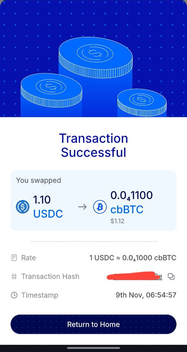 ZoNaveen's tweet image. Day 30 of SIP in cbBTC (BTC) , Using coins.me .

@coinsme_HQ @P2Pdotme

#SIP #coinsdotme #p2pdotme
