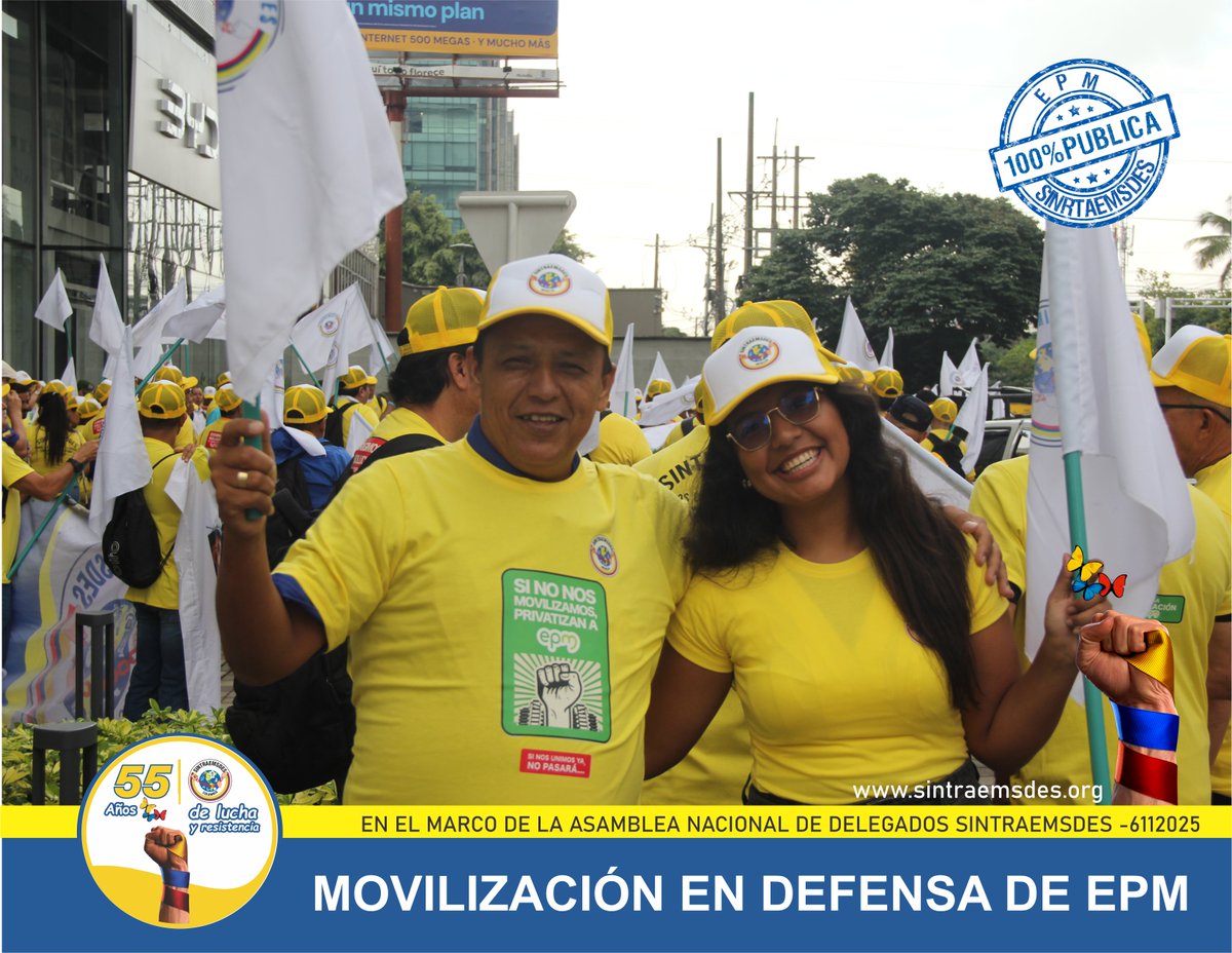 #enimágenes Movilización en la defensa de EPM. 2do. día En el marco de la Asamblea Nacional de Delegados, 5 al 7 de noviembre de 2025
#sintraemsdesnosune