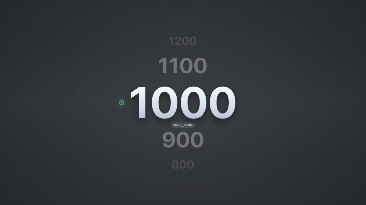 Thank you for 1000 followers! 🎉

👉 followframe.xyz to make your own milestone image.