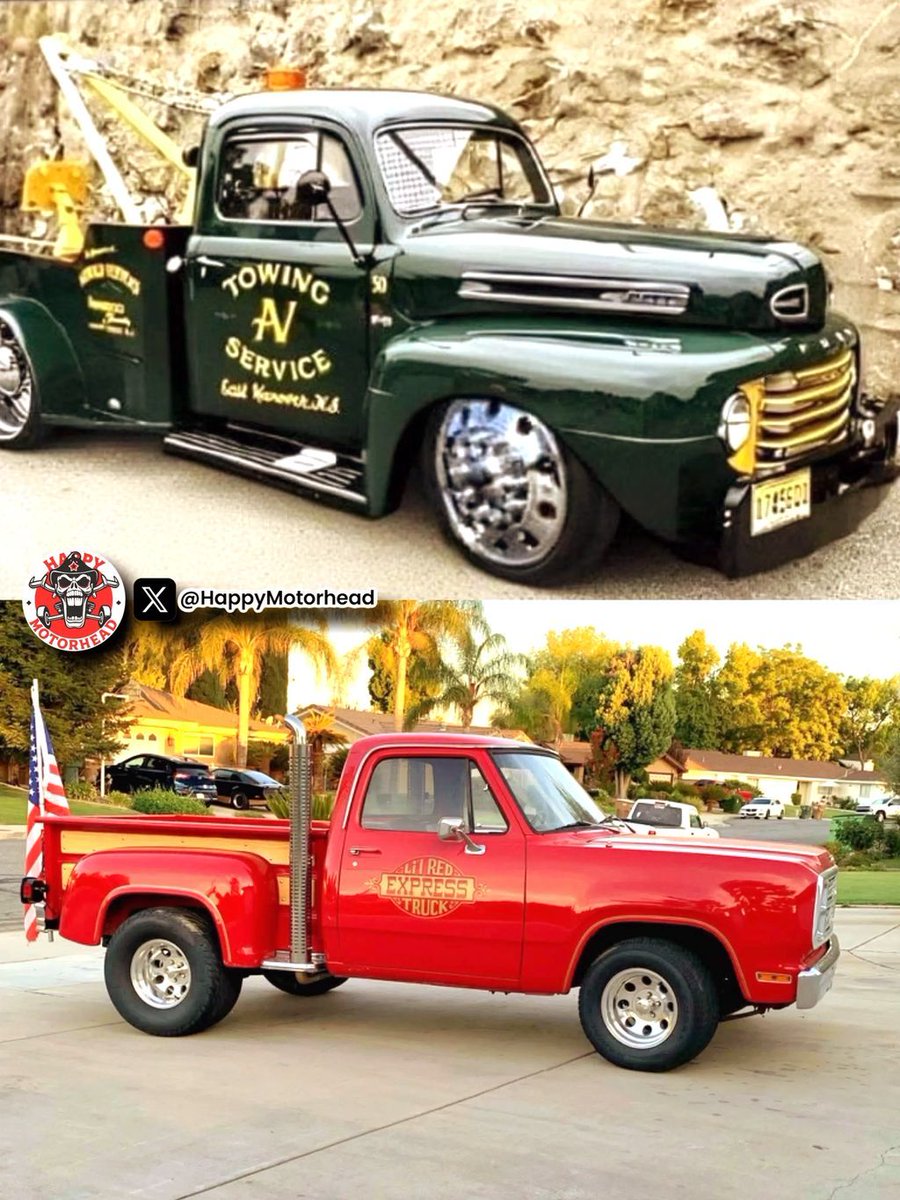 ♦️🔸️💎🔸️♦️🔹️💎🔹️♦️🔸️💎🔸️♦️ 1951 Ford Wrecker Custom 🔸️ OR 🔸️ 1979  Dodge Li'l Red Express Pickup Truck #TopOrBottom, image size:900x1200