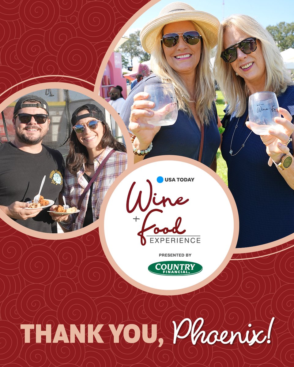 Cheers to you, Phoenix! 😋🍷
A toast to the flavors, the people, and the memories made at the 2025 USA TODAY Wine &amp; Food Experience.
A big thank you to our chefs, sponsors, and guests for making it all come to life. ✨