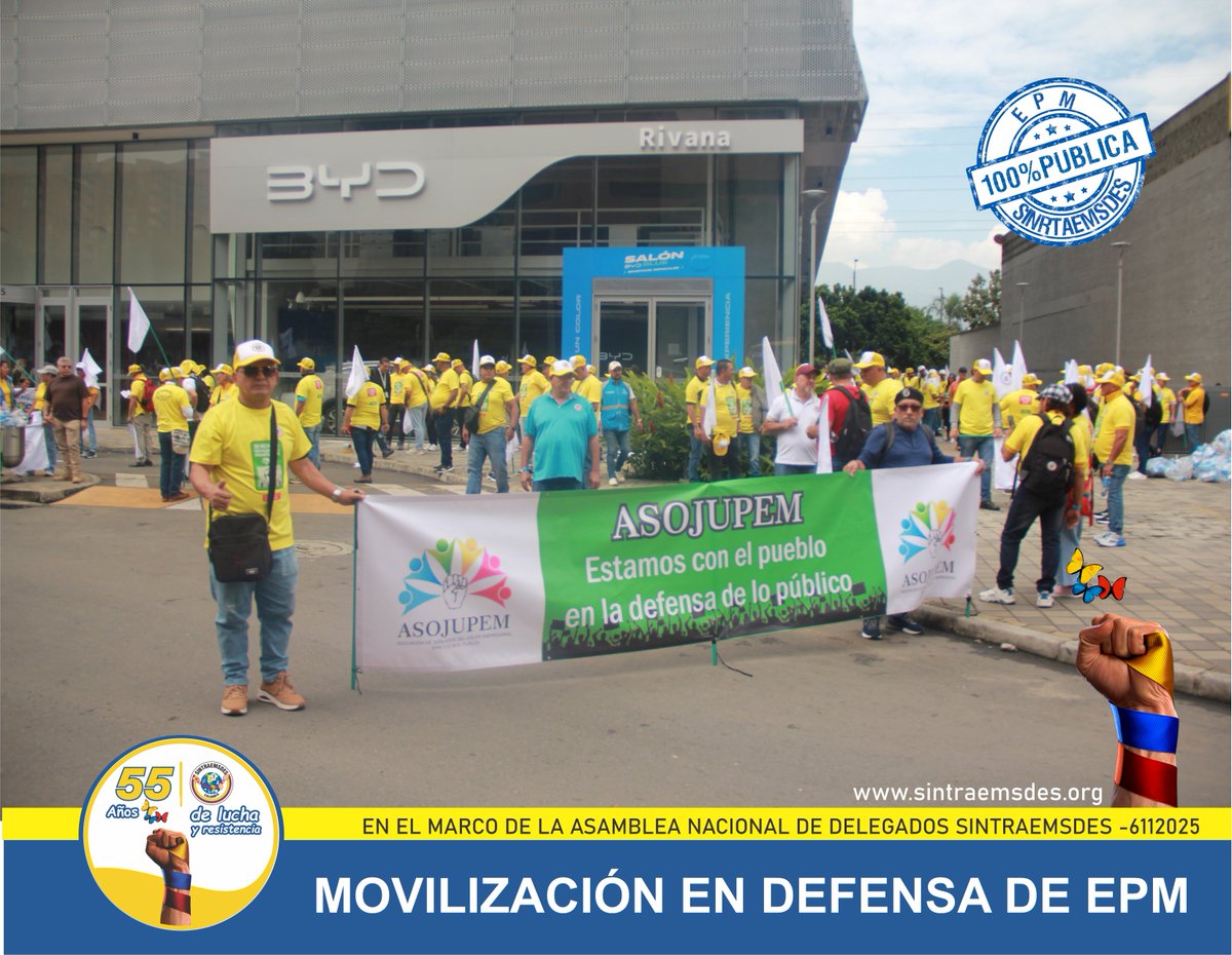 #enimágenes Movilización en la defensa de EPM. 2do. día En el marco de la Asamblea Nacional de Delegados, 5 al 7 de noviembre de 2025
#sintraemsdesnosune