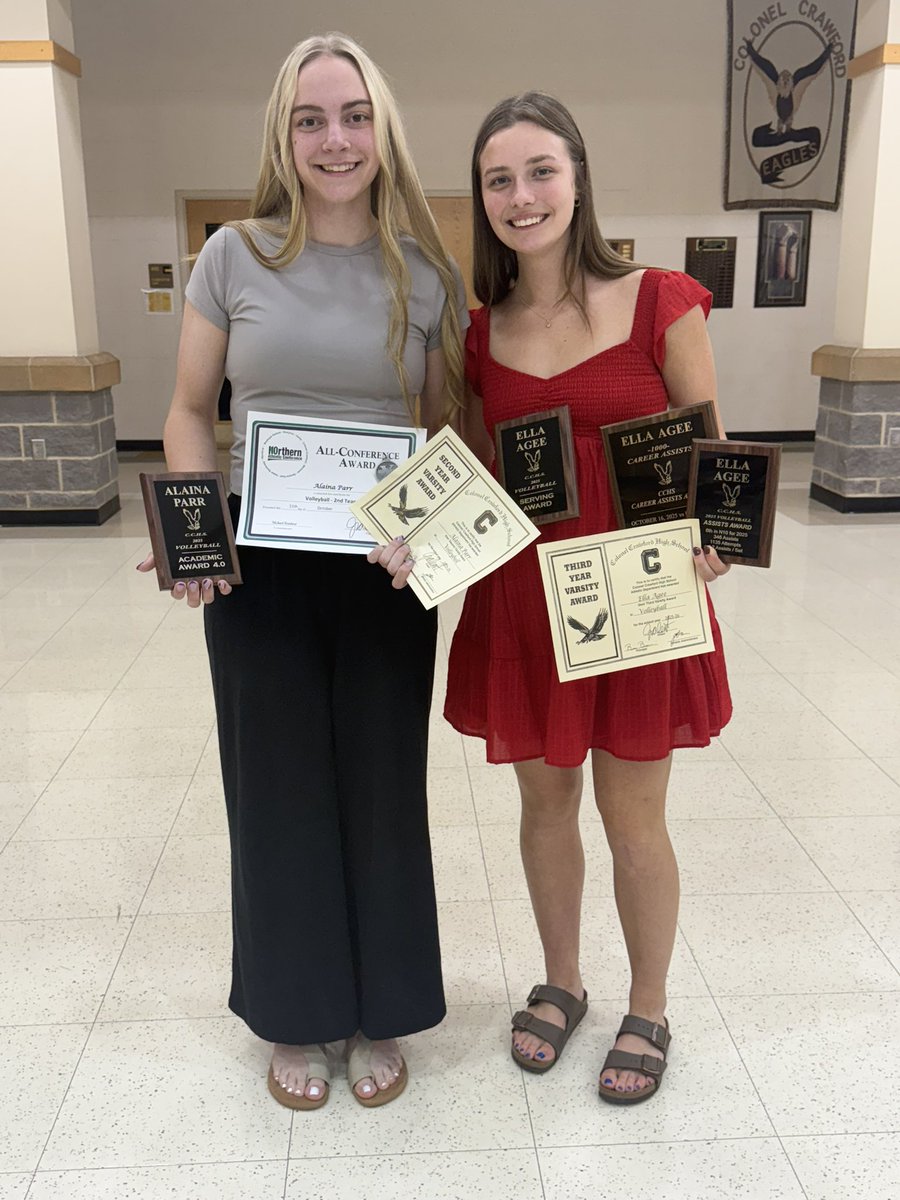 AlainaParr2028's tweet photo. 2025 volleyball banquet!! 
2nd team all conference 
3rd team all district 
Academic Award https://t.co/T0Lxxei5Xt