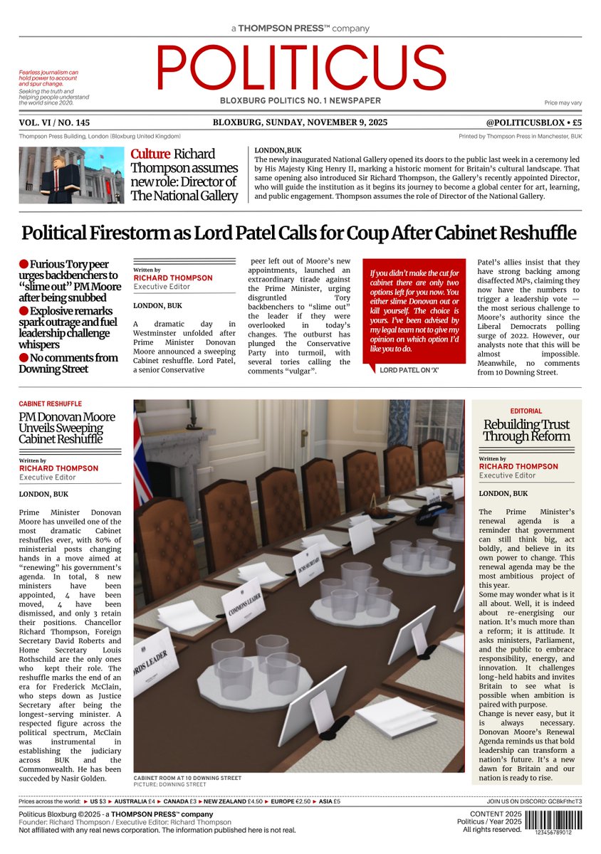 📰 Check out today's front page of Politicus

 ► Vol. 6, No. 145