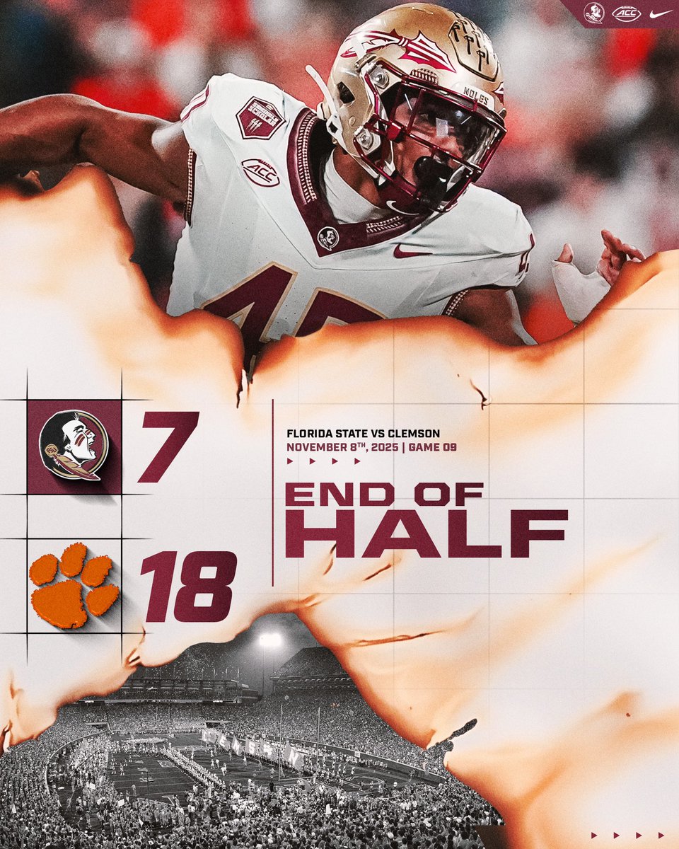 We get the ball to start the second half #NoleFamily | #KeepCLIMBing, image size:960x1200