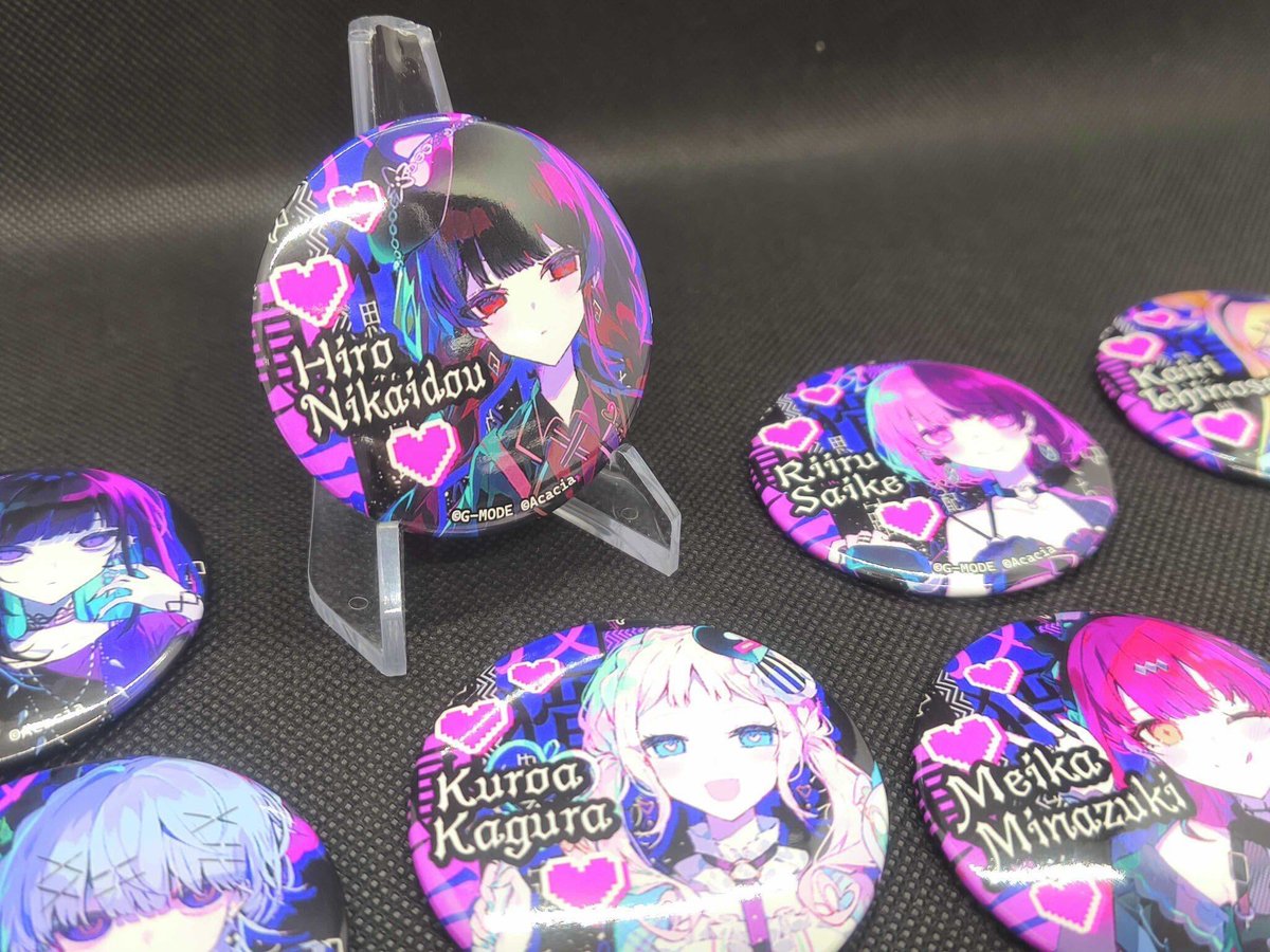 配信少女ノ裏垢迷宮 デジゲー博 缶バッジ 8点 コンプリートと名刺 セット