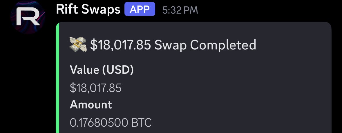 riftdex's tweet image. big money moves 👀

just processed a $18k swap 

higher