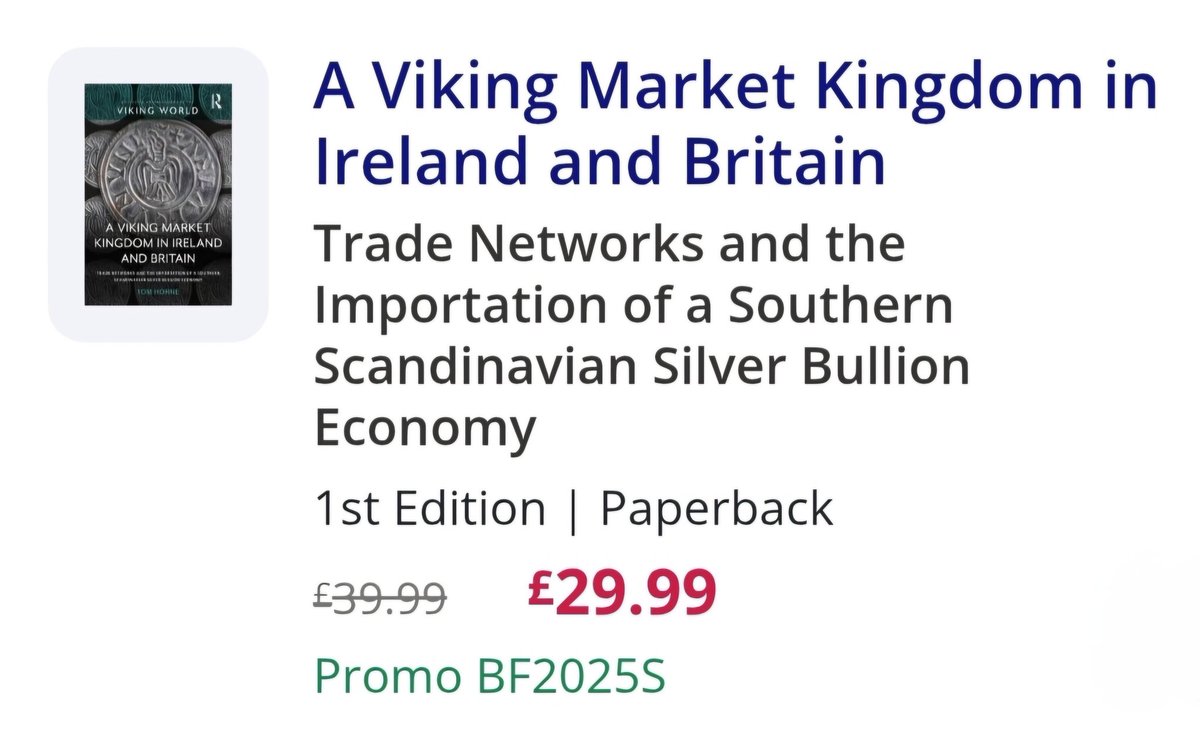 🎁🎄Delight your friends and family this Christmas: Get 2️⃣5️⃣% off 'A Viking Market Kingdom in Ireland and Britain'!

Use Promo Code BF2025S at checkout 📚

routledge.com/A-Viking-Marke…