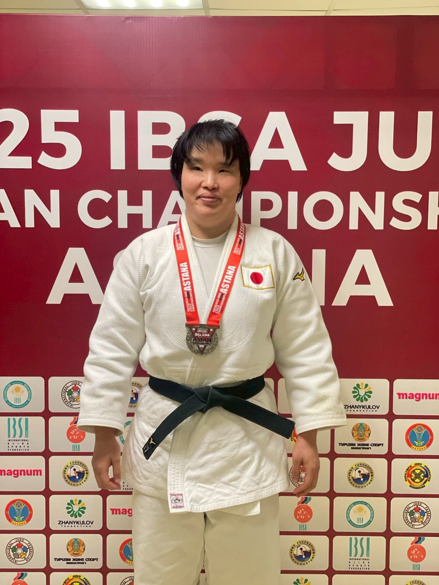 blindjudou's tweet photo. 📣2025 IBSA JUDO ASIAN CHAMPIONSHIPS ASTANA 🇰🇿
11月8日（土）の試合結果をお知らせします。

👊 男子選手
・J1M -95kg級　松本 友和　5位
🥋 女子選手
・J1W -70kg級　土屋 美奈子　2位🥈

温かいご声援をありがとうございました。
#IBSA #AsianChampionships #Astana
#VI柔道 #パラ柔道 https://t.co/L4CheniwoF