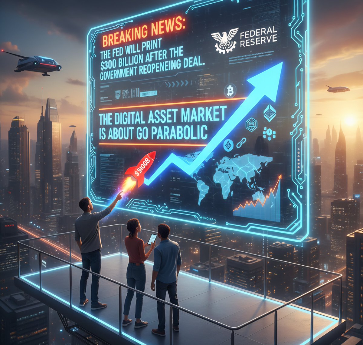 pione_chain's tweet photo. 🔥BREAKING 🔥
The FED will print $300 billion after the government reopening deal. The Digital Asset market is about to go parabolic.

#FED #Pionechain #DigitalAsset #RWA #Tokenization https://t.co/UR2LbDno57