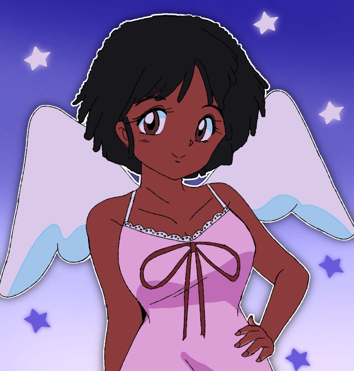 MinaAngelic's tweet photo. 🪽 monisona drawing for an art trade with @camisoleangel !! 🪽 https://t.co/pwasb2ltXz