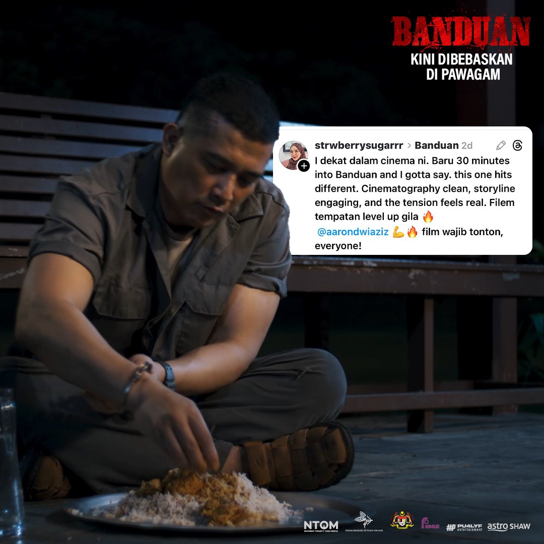 GSCinemas's tweet photo. “A MUST WATCH MOVIE!” ⭐️⭐️⭐️⭐️⭐️
🚨 Banduan Kini Dibebaskan Di Pawagam GSC! Cepat dapatkan tiket sekarang!
#Banduan #FilemBanduan #AaronAziz #Banduan6November #AstroShaw https://t.co/a4gxE2WSZk