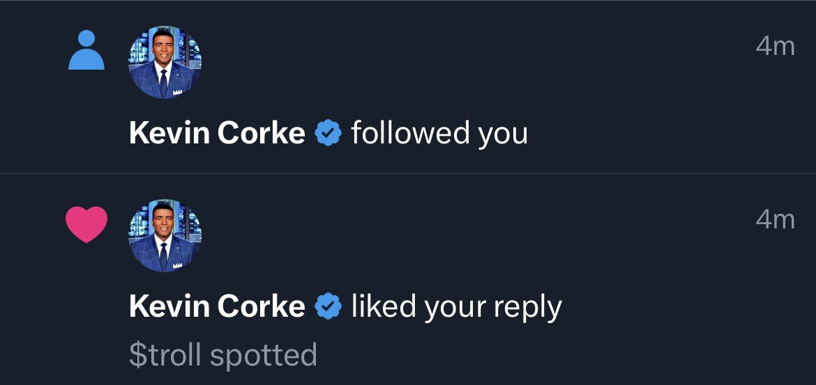 $TROLL just got its first verified correspondent.

Welcome <a href="/kevincorke/">Kevin Corke</a>