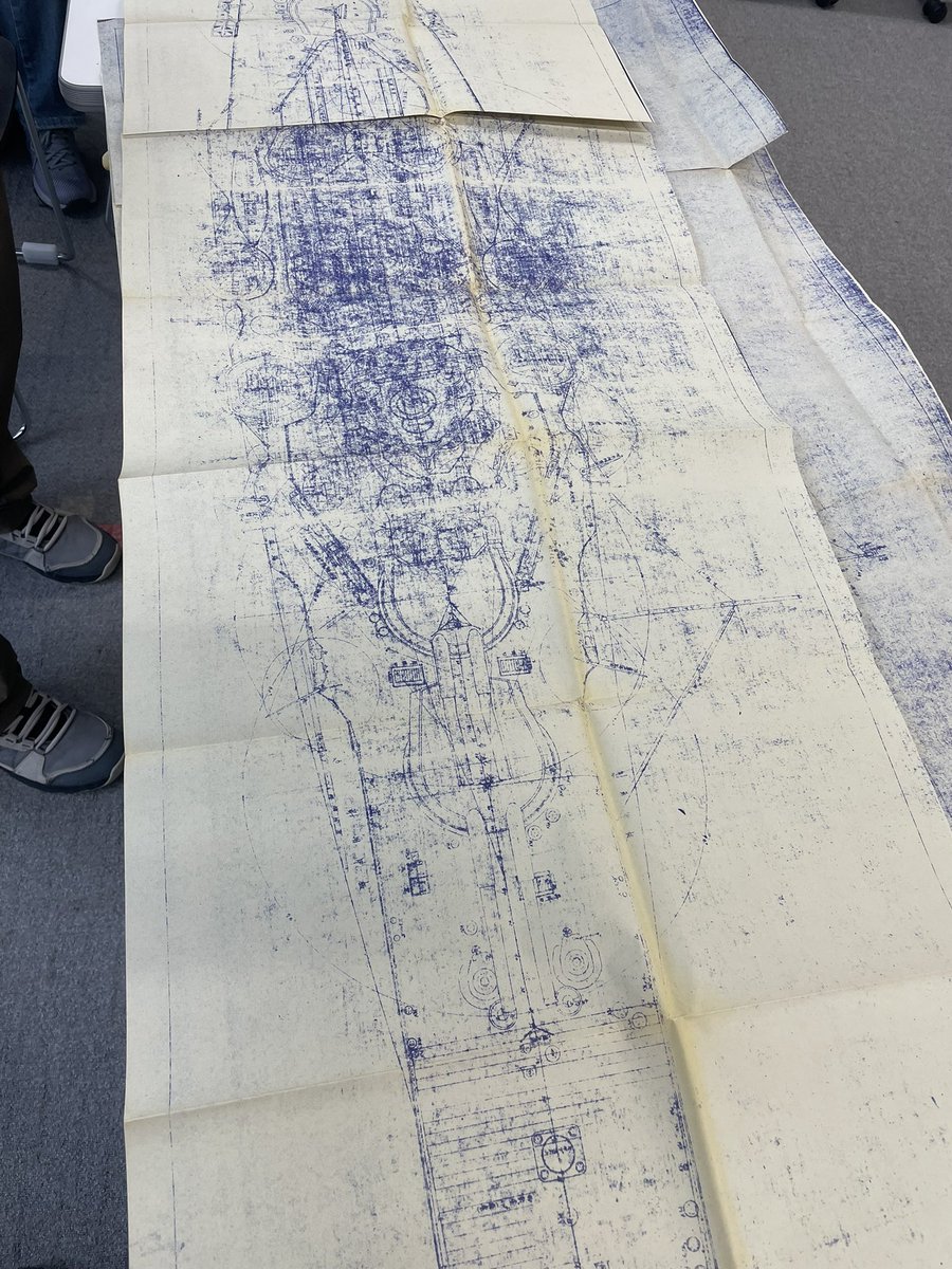 yoshimasa_amagi's tweet image. 今日はNAVYYARD関西例会です。私が持参した榛名の青焼図面です