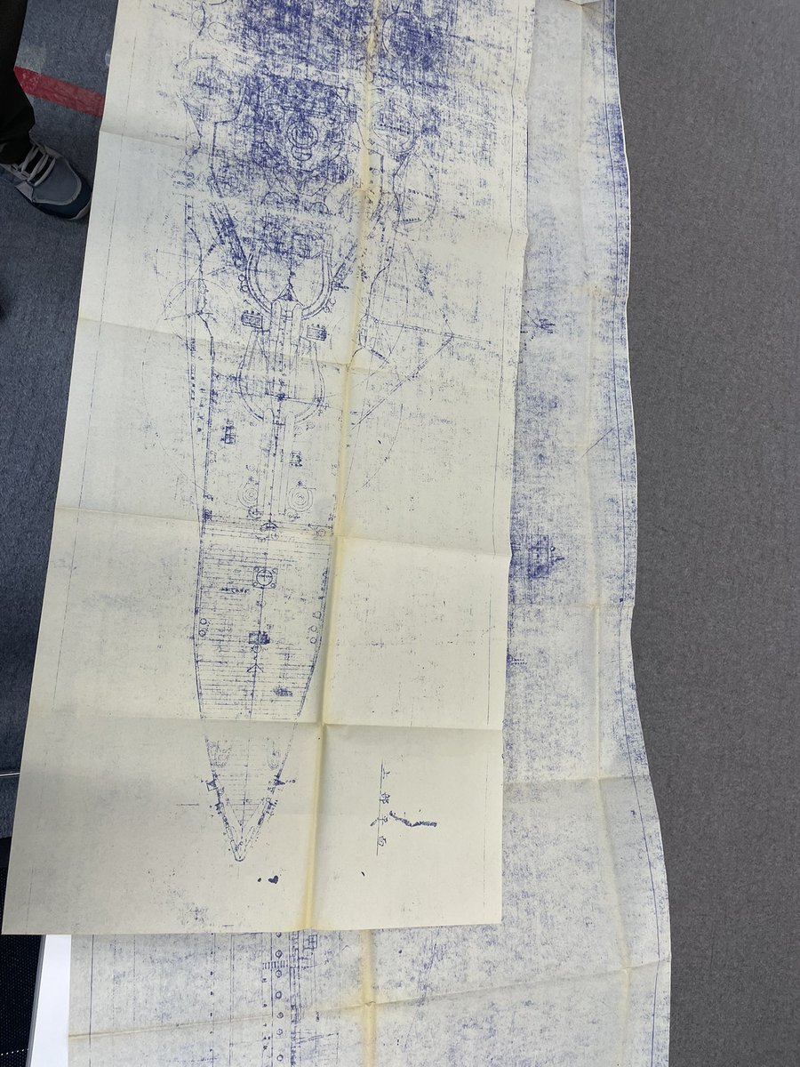 yoshimasa_amagi's tweet image. 今日はNAVYYARD関西例会です。私が持参した榛名の青焼図面です