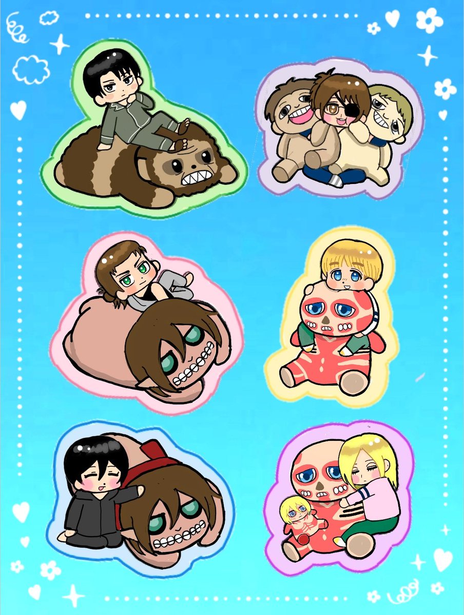 巨人って、本当に可愛い！
ATTACK ON TITAN 

※一部幻覚が含まれており、すみません😂
＃エレミカ
＃アルアニ