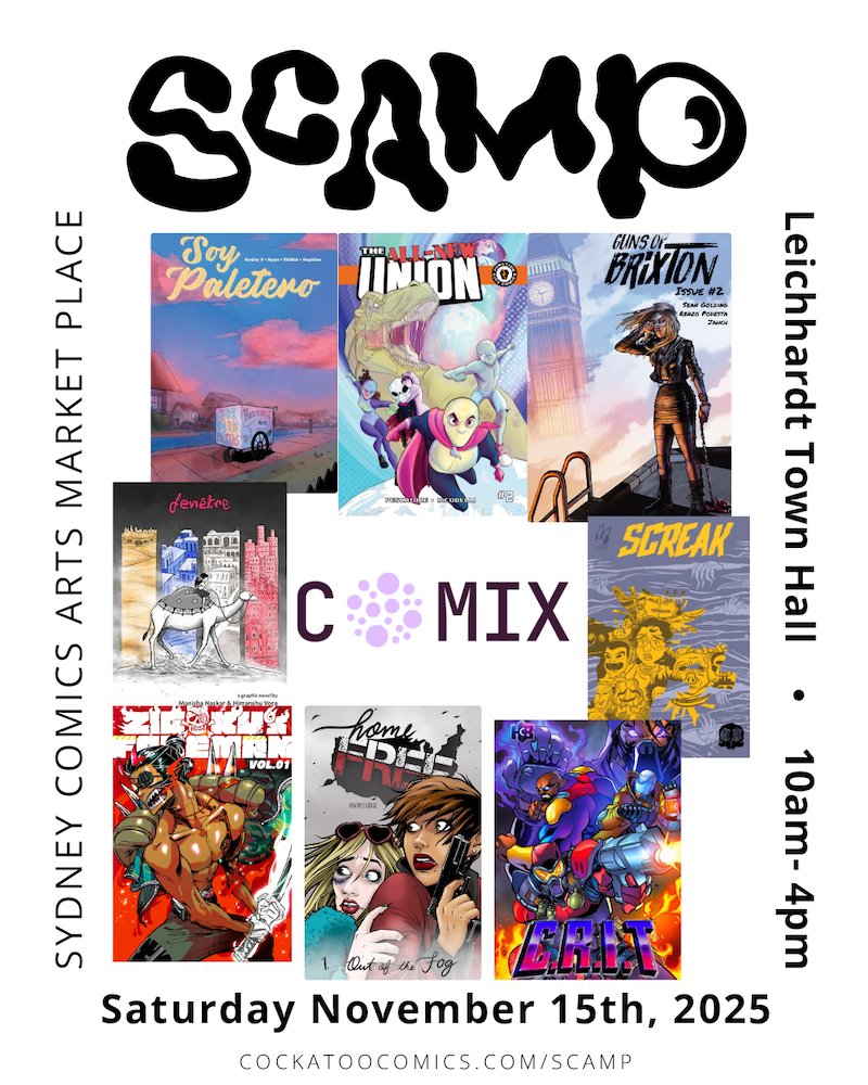 comix_app's tweet image. See you all next Saturday at Leichhardt Town Hall to celebrate comics created by Independent people! Come hang out with us, and grab some comic books!