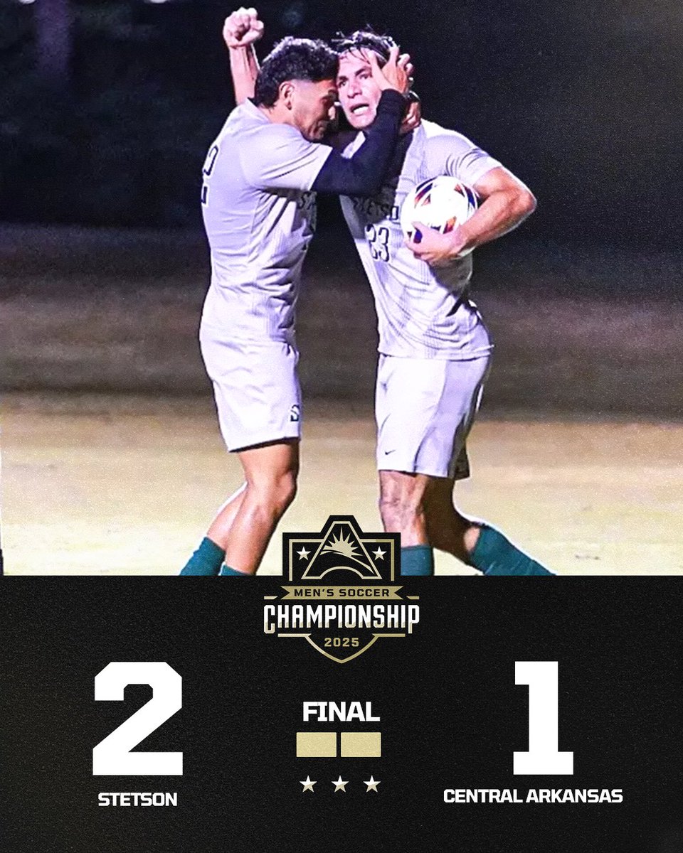 The Hatters punch their ticket to the Semifinals😤🔥

#ASUNMSOC x <a href="/StetsonMSoccer/">Stetson Men's Soccer</a>