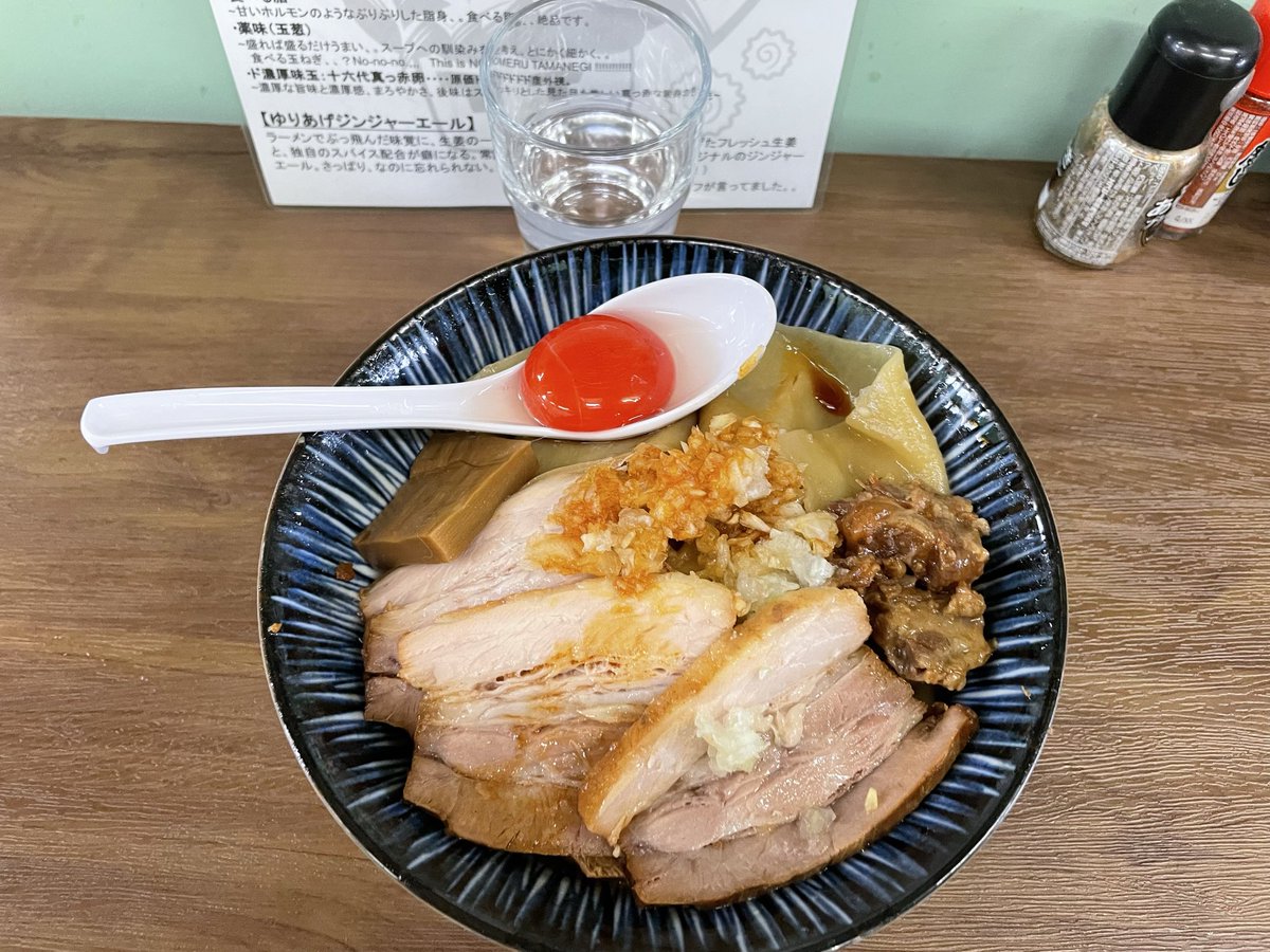 初あぶらそば
モチモチ食感ながら、しっかりとしたかみごたえ。スープの絡み方も絶妙❤️ とにかく、ぶっといやつ‼️

ごちそうさまでした。

MEN PIRE壮　名取市閖上