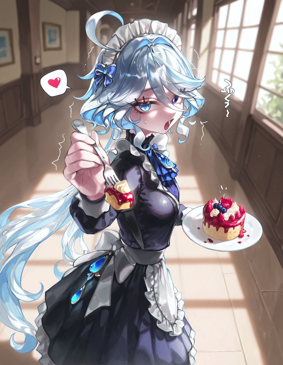 Say aaah~
(First day as a maid)