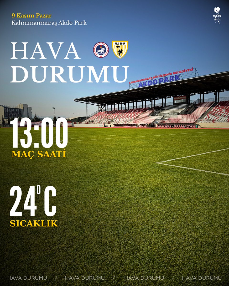 Karşılaşmanın oynanacağı saatlerdeki hava durumu.🌤️
