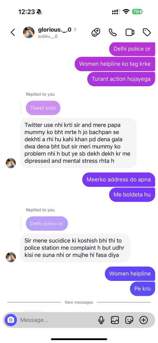 Lakshya06972645's tweet image. 🚨 URGENT APPEAL 🚨
A girl in Haider pur Delhi was forced into marriage, brutally beaten &amp;amp; even tried to end her life. Her body is covered with injuries, yet @DelhiPolice @CMODelhi has taken no action till now.
#JusticeForVictim #DelhiPolice #StopForcedMarriage