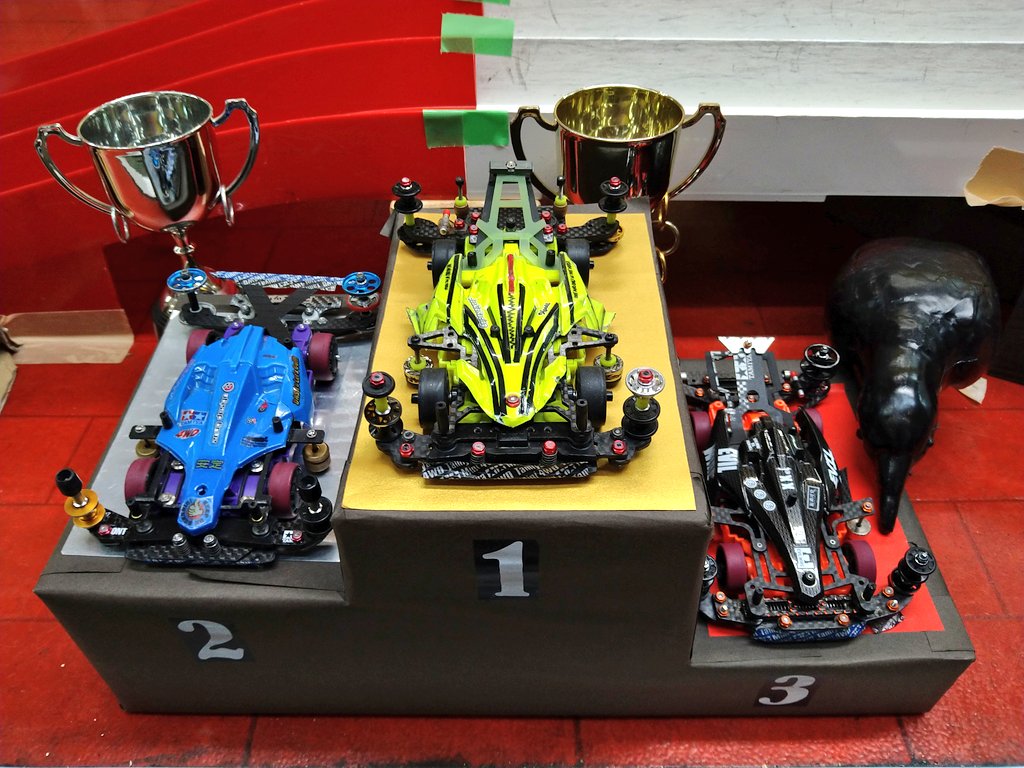 11/9 〜ミニ四駆HOTBOX杯結果〜
優勝…ハラさん
２位…ケンシロウさん
３位…ヒゲさん
おめでとうございます✨🥈🥇🥉🐦‍⬛✨
#ミニ四駆
#mini4wd