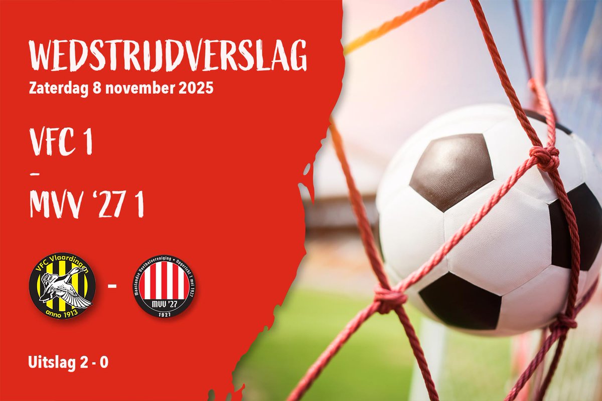 MVV ’27 niet opgewassen tegen VFC (2-0) mvv27.nl/2025/11/09/mvv…