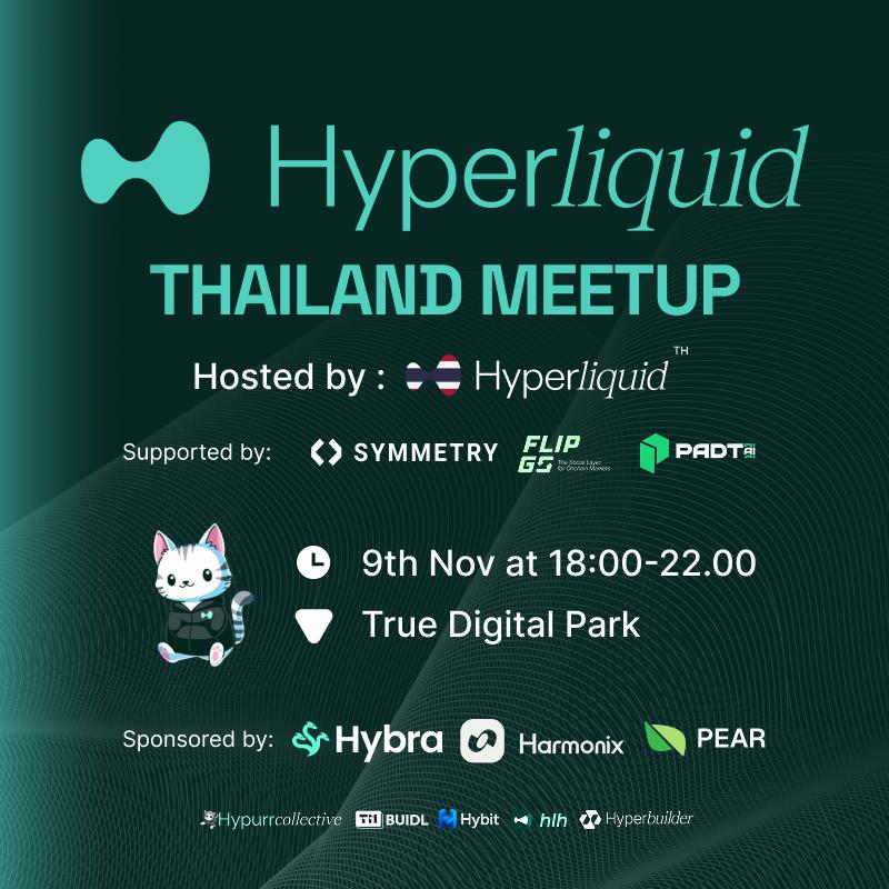 I'll be giving a keynote today at <a href="/Hyperliquid_TH/">HyperliquidTH</a> during Thailand Blockchain Week

I'll be sharing <a href="/FLIPgoHL/">FLIPgo</a>, our approach to building on Hyperliquid, and how we're uniquely positioned at the convergence of trading and entertainment as a first mover in the space

Come say Hi 👋