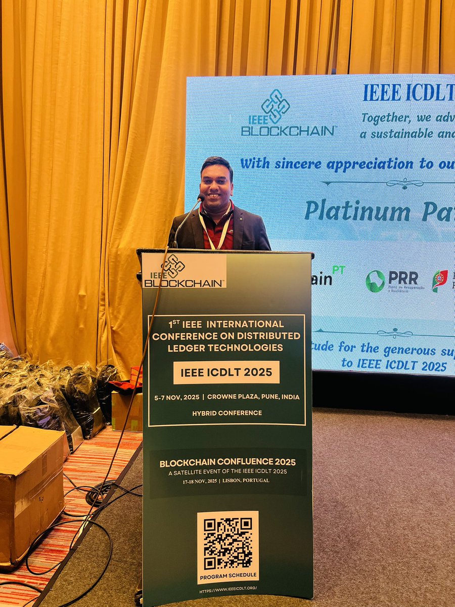 KNagware's tweet image. It was great speaking on “ Open Source DLT ecosystem” at IEEE international conference on Blockchain/DLT in Pune

#blockchain #OpenSource #hyperledger 
@lfdecentralized @HyperledgerBesu @linuxfoundation @OpenSourceOrg @danielabarbosa